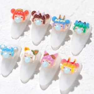 3D Kawaii Cartoon Nail Art