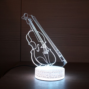 Violin Gifts Violin Lamp Violin Wall Art 3D Night Lamp Violin 3D