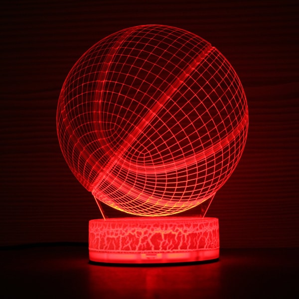 Basketball Ball 3D Night Lamp Basket ball Night Light Children Light 3D Illusion LED Lamp Gift for him Gift Idea Basketball Gifts