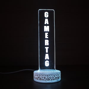 Letrero LED de Gamertag personalizado para regalo de juegos Letrero de Gamertag Etiqueta de Gamer Regalo de Gamer Decoración de cueva de hombre Regalo para Gamer