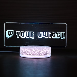 Streamer Gift  Twitch Channel  GamerTag  Streaming Gamer Gift LED RGB Custom Lamp