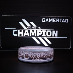 You Are The Champion Custom Gamertag Apex Inspired Gamer Tag Personalized Legends Fans Legends Inspired Place in Man Caves