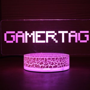 Personalized Gamertag Twitch Streaming  Night Light, Gamer Tag Name Sign