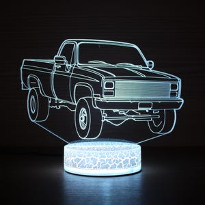 Chevrolet K30 Chevrolet Pickup Truck K30 3D Light 3D Night Lamp Chevy Night Light 3D Camaro Illusion LED Lamp Kids Birthday Chevrolet Sign