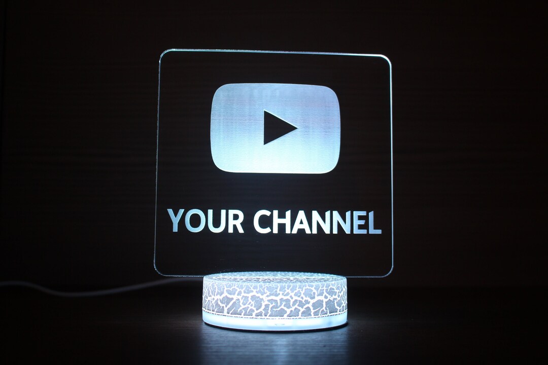 Youtube Channel Youtuber Name LED RGB Vlogger Gift Lamp Gamertag