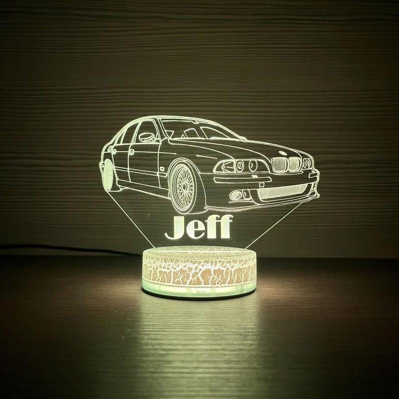 BMW M5 E39 BMW Night Light 3D Night Lamp 3D Night Light Children Light Home Decor 3D Illusion LED Lamp Gift for him Gift Idea image 2
