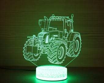 Fendt 820 Vario TMS Tractor Farmer Gift Led Lamp Bedside Lamp 3D Night Lamp 3D Night Light Children Light 3D Illusion LED Lamp Gift Idea