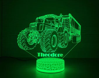 Fendt 930 TMS Trailer Gift For Farmer Tractor Fendt Led Lamp Fendt Light Bedside Lamp 3D Night Lamp 3D Night Light 3D Illusion Gift Idea
