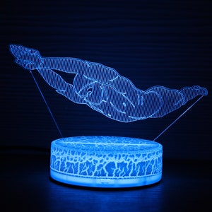 Swimmer Swimming Gifts Swimming 3D Night Lamp 3D Night Light Children Light Home Decor 3D Illusion LED Lamp Gift for him Kids Birthday