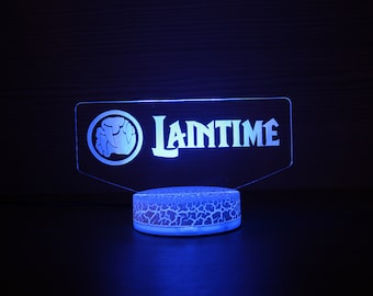 World Of Warcraft Gift Custom Wow Gamertag WOW Inspired Custom Led Lamp Led Gamertag Gamer Gift For Streamers And Gamers