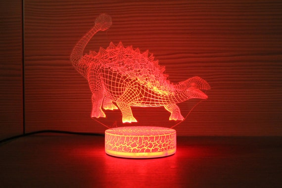 Ankylosaurus Dinosaurs Dino Lovers 3D Night Lamp 3D Night Light T