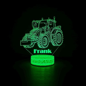 Fendt 718 traktor present till bonde Fendt presentidé jordbrukspresent sänglampa nattlampa 3D-nattlampa barnlampa LED-lampa