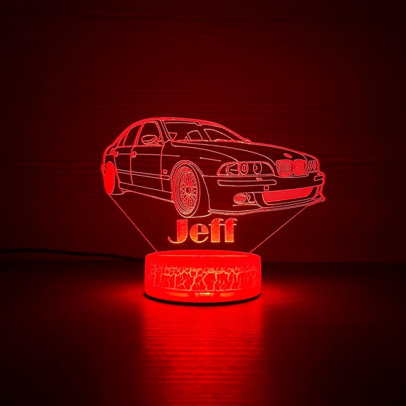 BMW M5 E39 BMW Night Light 3D Night Lamp 3D Night Light Children Light Home Decor 3D Illusion LED Lamp Gift for him Gift Idea image 3