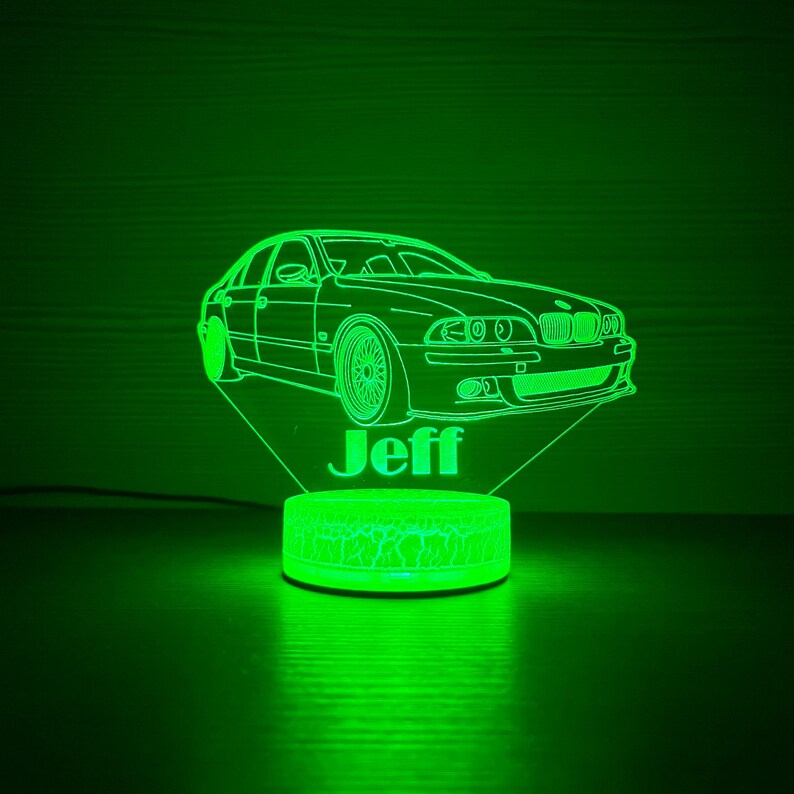 BMW M5 E39 BMW Night Light 3D Night Lamp 3D Night Light Children Light Home Decor 3D Illusion LED Lamp Gift for him Gift Idea image 5