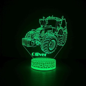 Fendt Vario TMS 820 Traktor Bonde Presentlampa Sänglampa 3D Nattlampa 3D Nattlampa Barnlampa 3D Illusion LED Lampa Presentidé