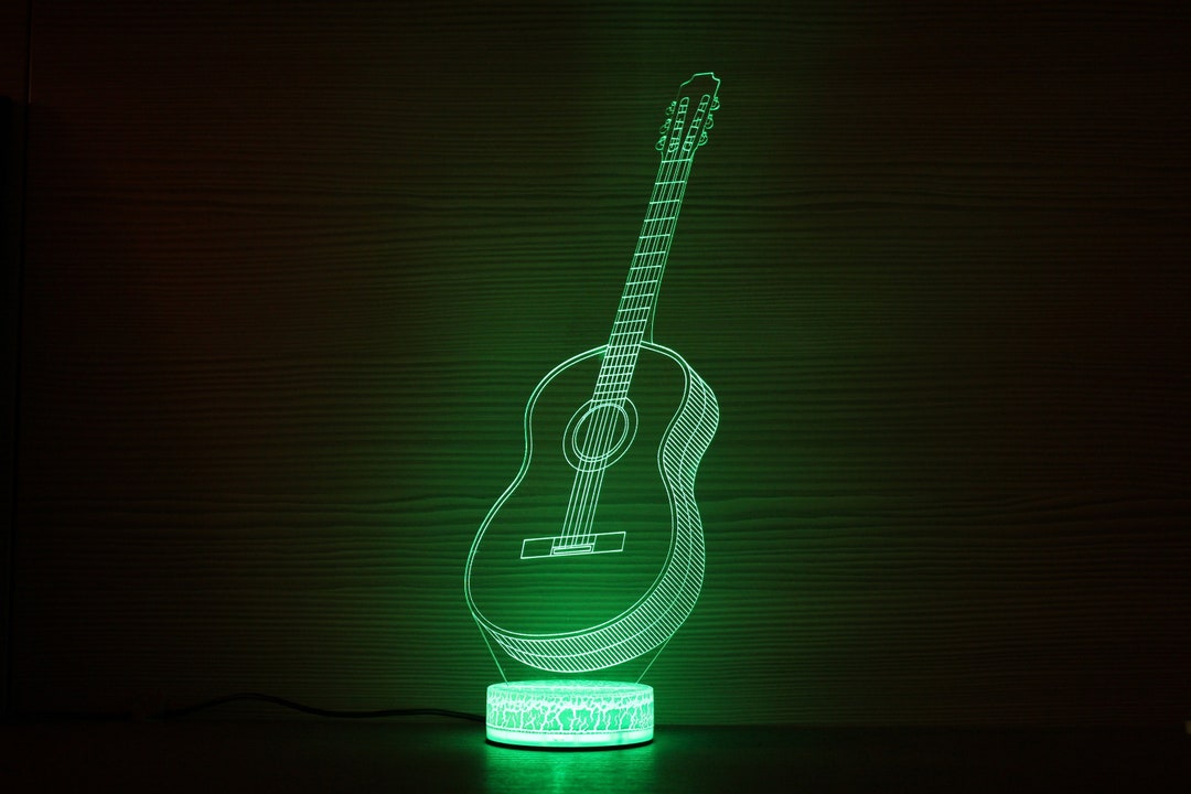 Guitar LED Pick Shining Glowing, Non-Colored Light Picks Guitar Accessoires  - Green light 