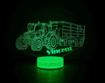Fendt 718 Trailer Tractor Farming Gift Fendt Bedside Lamp Fendt Night Lamp 3D Night Light Fendt Gift Idea