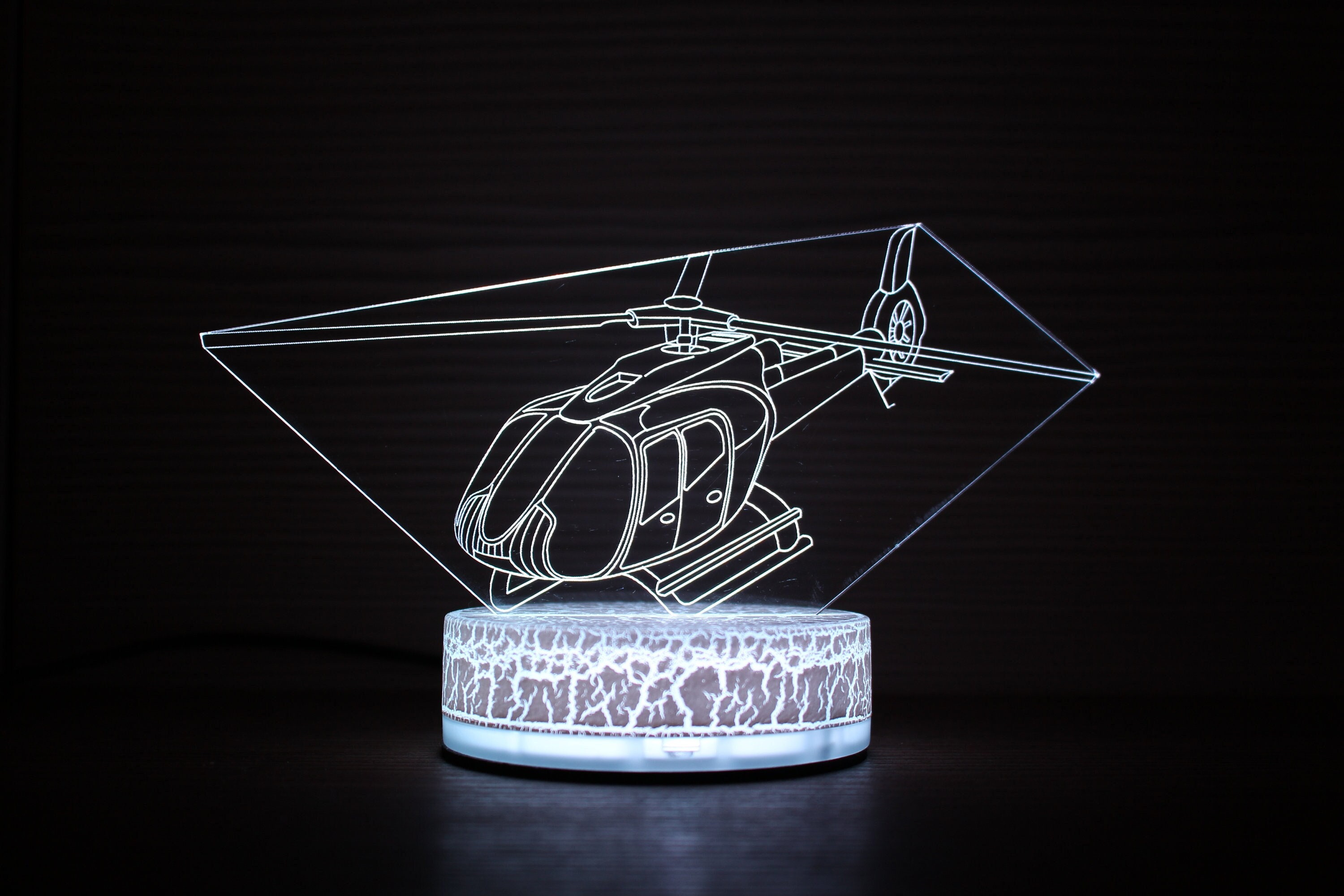 ユーロコプター AS350 パイロットギフト デカール 3D ナイトランプ 