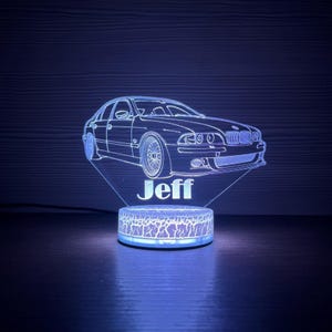 BMW M5 E39 BMW Night Light 3D Night Lamp 3D Night Light Children Light Home Decor 3D Illusion LED Lamp Gift for him Gift Idea image 1