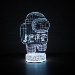 Among Us Led Sign Among Us Led Light Fans Gift Impostor Led Lamp Gaming Art Gaming Gift Among Us Game Fans Among Us Gift Among Us Decor