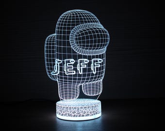 Letrero LED Among Us Luz LED Among Us Regalo para fanáticos Lámpara LED Impostor Arte de juegos Regalo para juegos Fans del juego Among Us Regalo Among Us Decoración Among Us