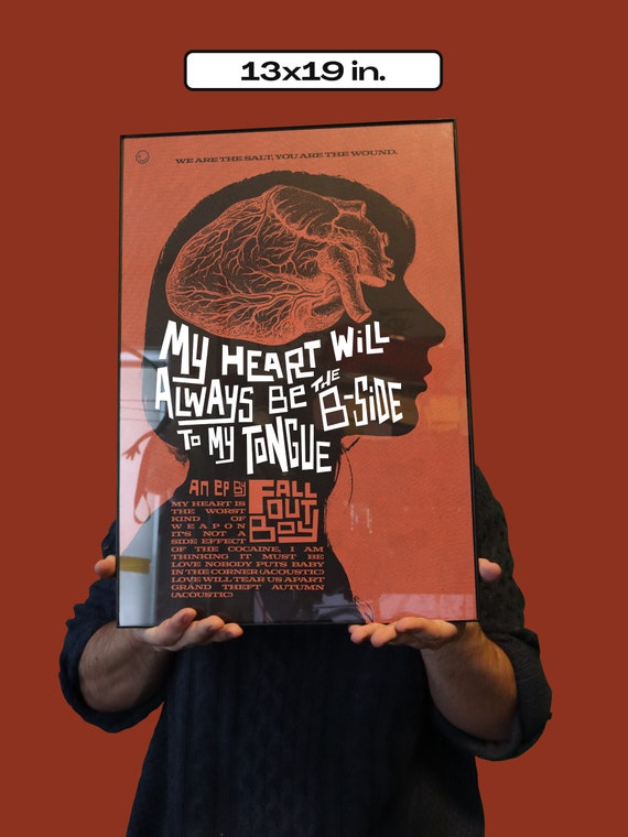 My Heart Will Always Be the B-side to My Tongue - Fall Out Boy - Etsy