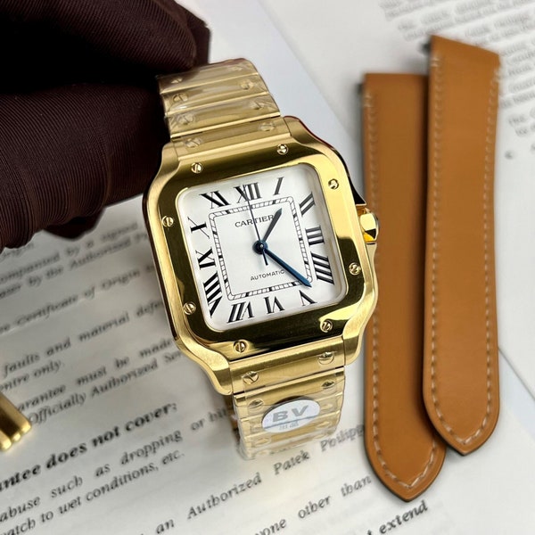 Cartier Santos de cartier wgsa0030 yellow gold best replica 35.1mm