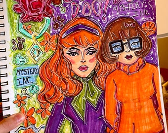 Daphne Velma Art - Etsy