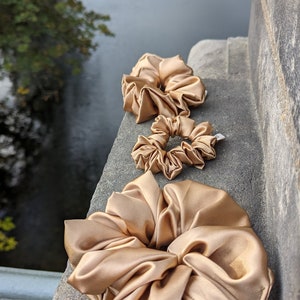 Gold Satin Scrunchie