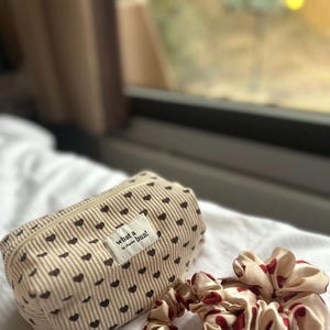 Kosmetiktasche Cord Herz Beauty Bag