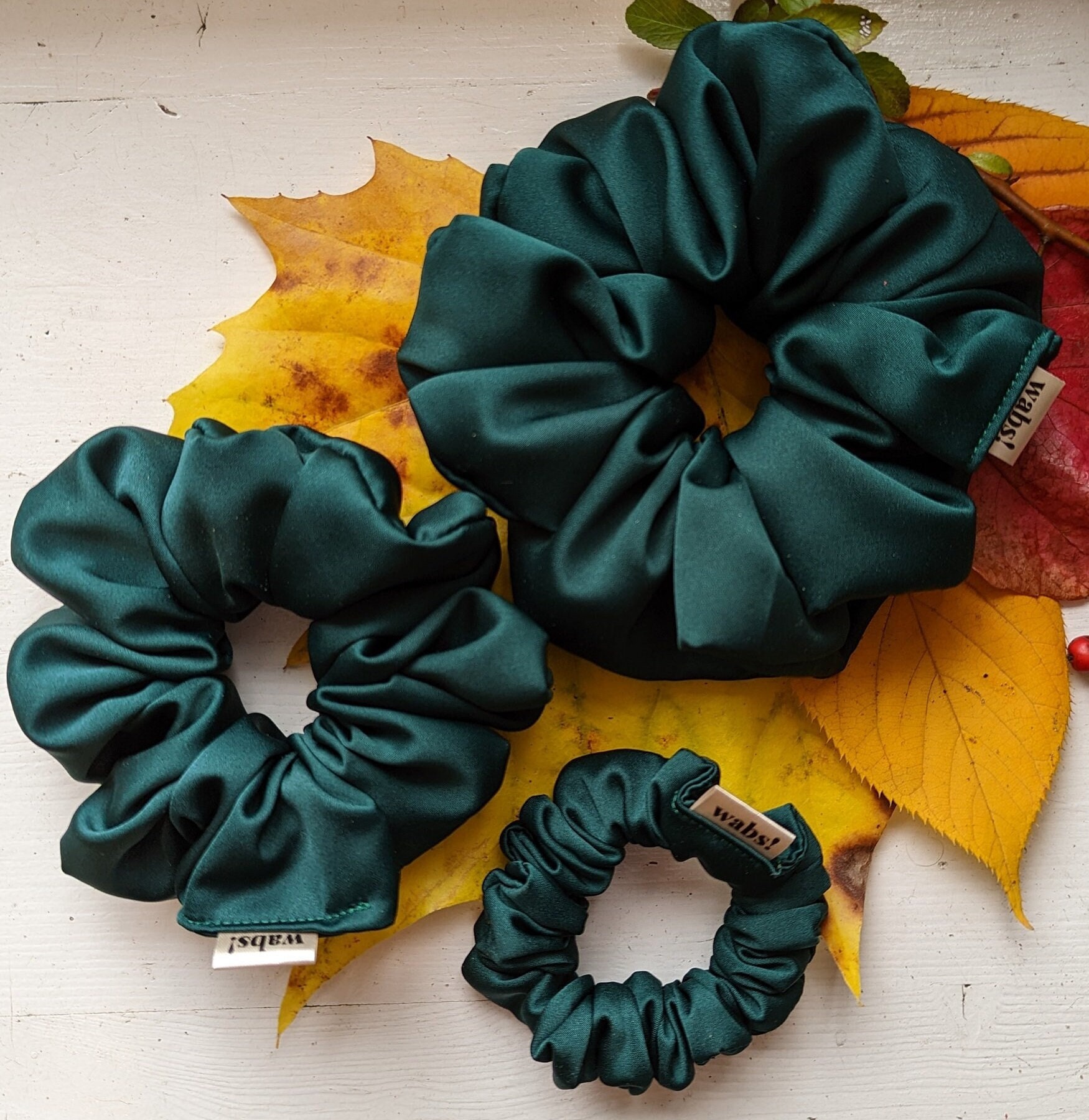 Forest Satin Scrunchie