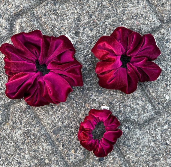 Ruby Velvet Scrunchie
