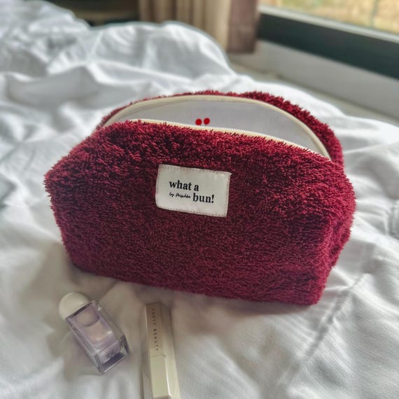 Kosmetiktasche Bordeaux Frottee Beauty Bag