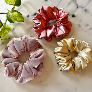 Valentine's Satin Scrunchies Set | Limited Edition Double Filled Scrunchie