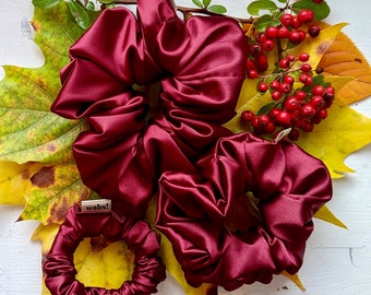 Scrunchie Satin Bordeaux