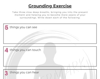 Grounding Worksheet Etsy
