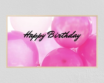 Frame Tv Art Happy Birthday | Art For Tv Frame | 4K | Samsung Frame Tv Art Birthday | Birthday Decoration | Samsung Art Tv Birthday Party