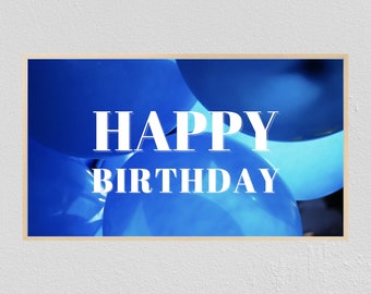 Frame Tv Art Happy Birthday | Art For Tv Frame | 4K | Samsung Frame Tv Art Birthday | Birthday Decoration | Samsung Art Tv Birthday Party