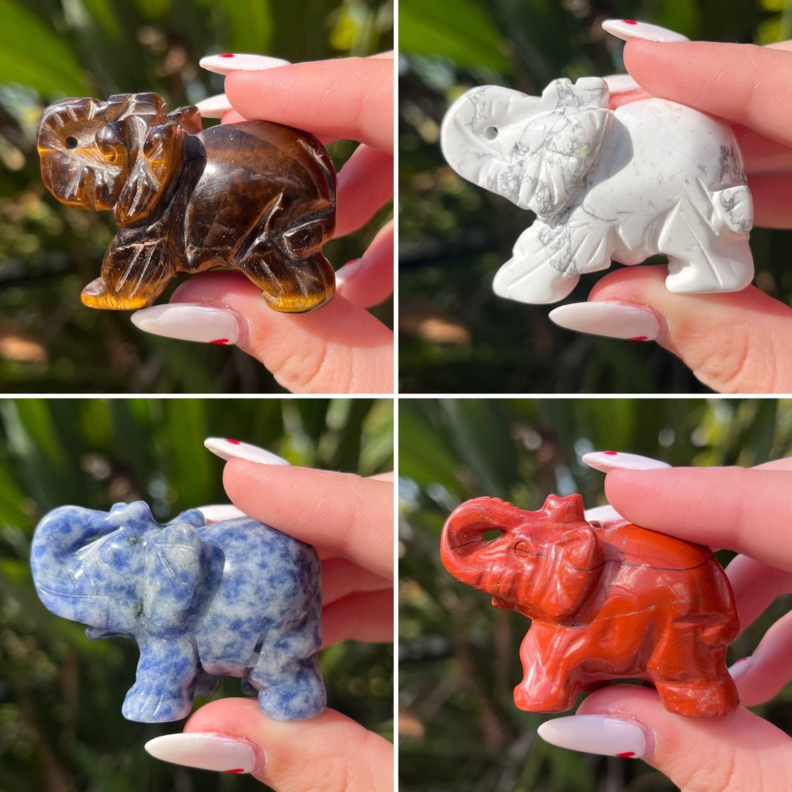Crystal Elephants Etsy