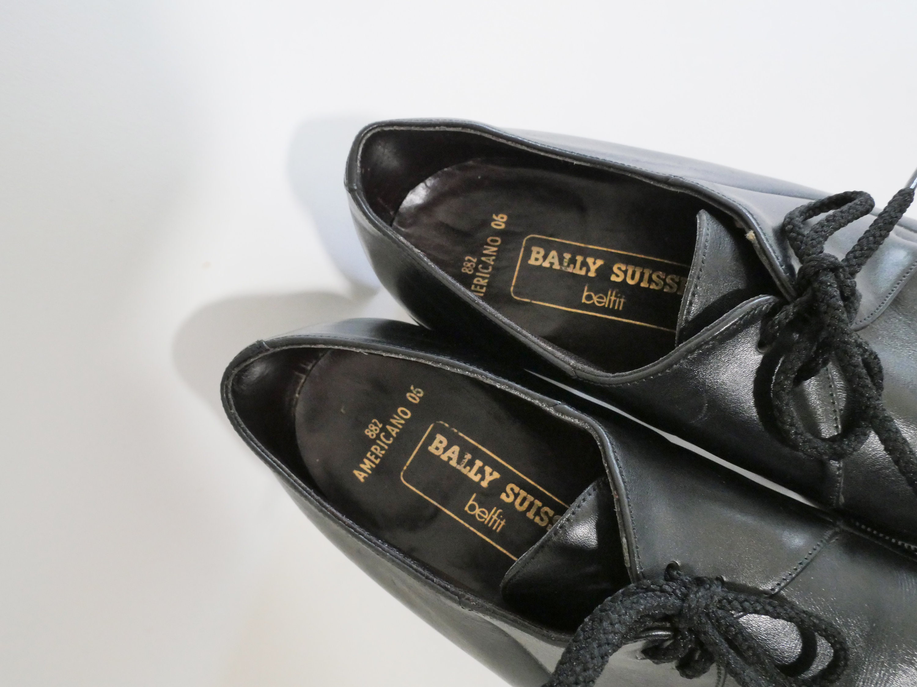 Vintage Bally Black Derby Shoes for Men Size 8.5 US / 7.5 UK | Etsy