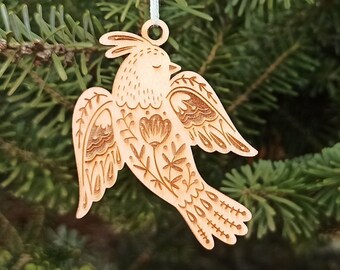 Christmas tree ornament, Dove ornament, hen ornament, Christmas baubles