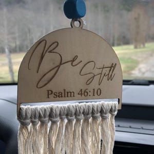 Auto Spiegel Anhänger, Glas Perlen Rückspiegel Anhänger, Auto Spiegel Anhänger, Auto Geschenk für sie  Be Still, Psalm 46:10, Bibel Vers Auto Charme