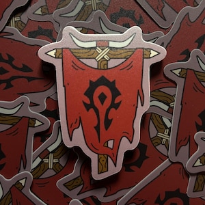 Horde Legierung Flagge WoW Fanart Aufkleber