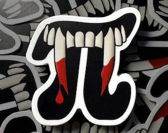 Vam-Pi-re Aufkleber | Vampir Mathe Wortspiel