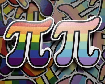 Regenbogen Pi Sticker