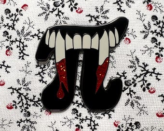 Vam-Pi-re Hard Enamel Pin | Vampir Mathe Wortspiel