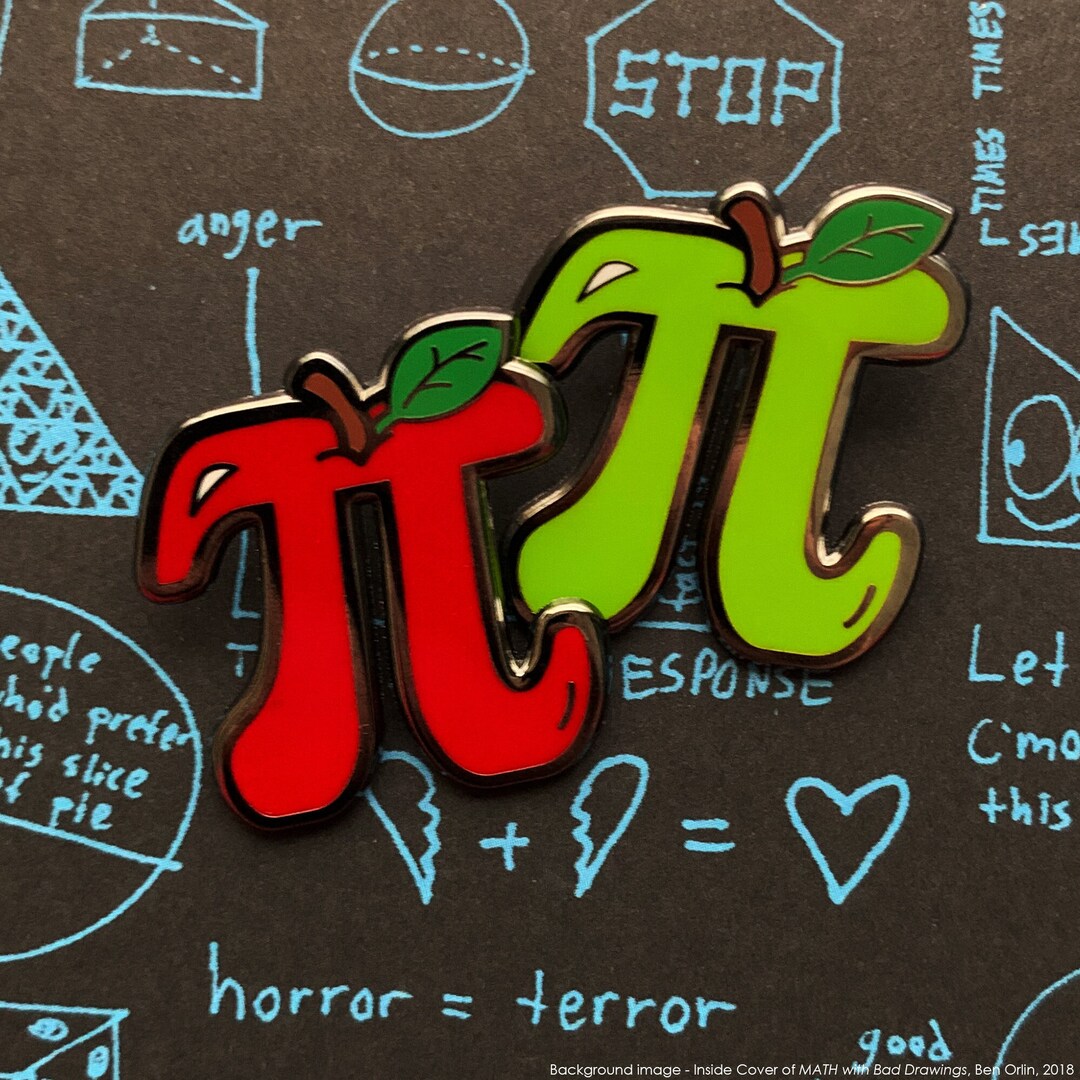 Apple Pi Hard Enamel Pin Etsy