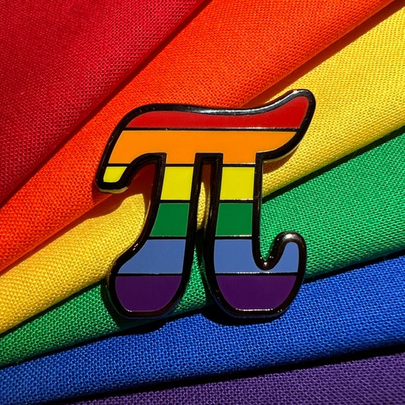 Rainbow Pi Hard Enamel Pin Etsy