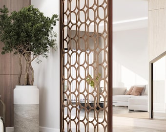 Double Layer Privacy Screen Divider Modern Decorative Room Partition