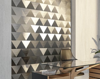 acoustic panel, 3d triangle wall paneling, DIY wall décor wooden tiles